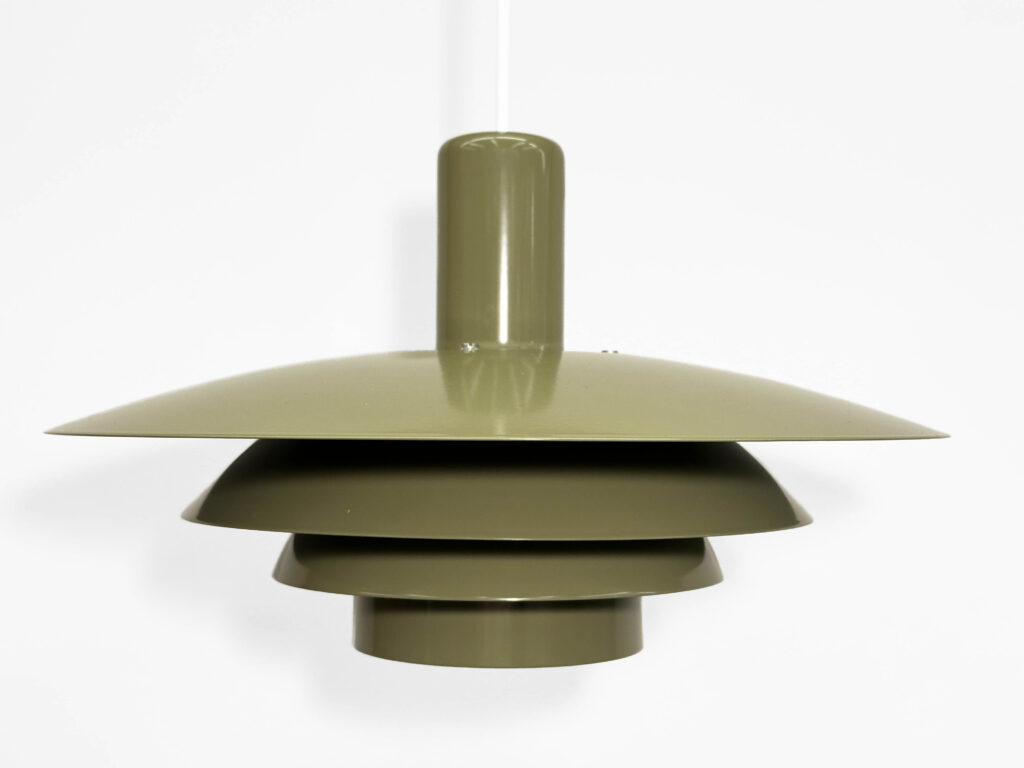 Mosgroene eettafel hanglamp – Gelaagd design – Vintage stijl