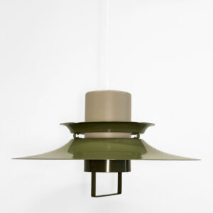 Lampe pendante Vitrika scandinave – Vert/taupe revêtue de poudre