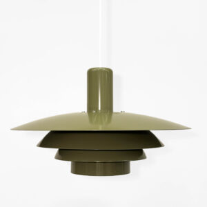 Lampe suspendue de table vert mousse – Design superposé – Style vintage