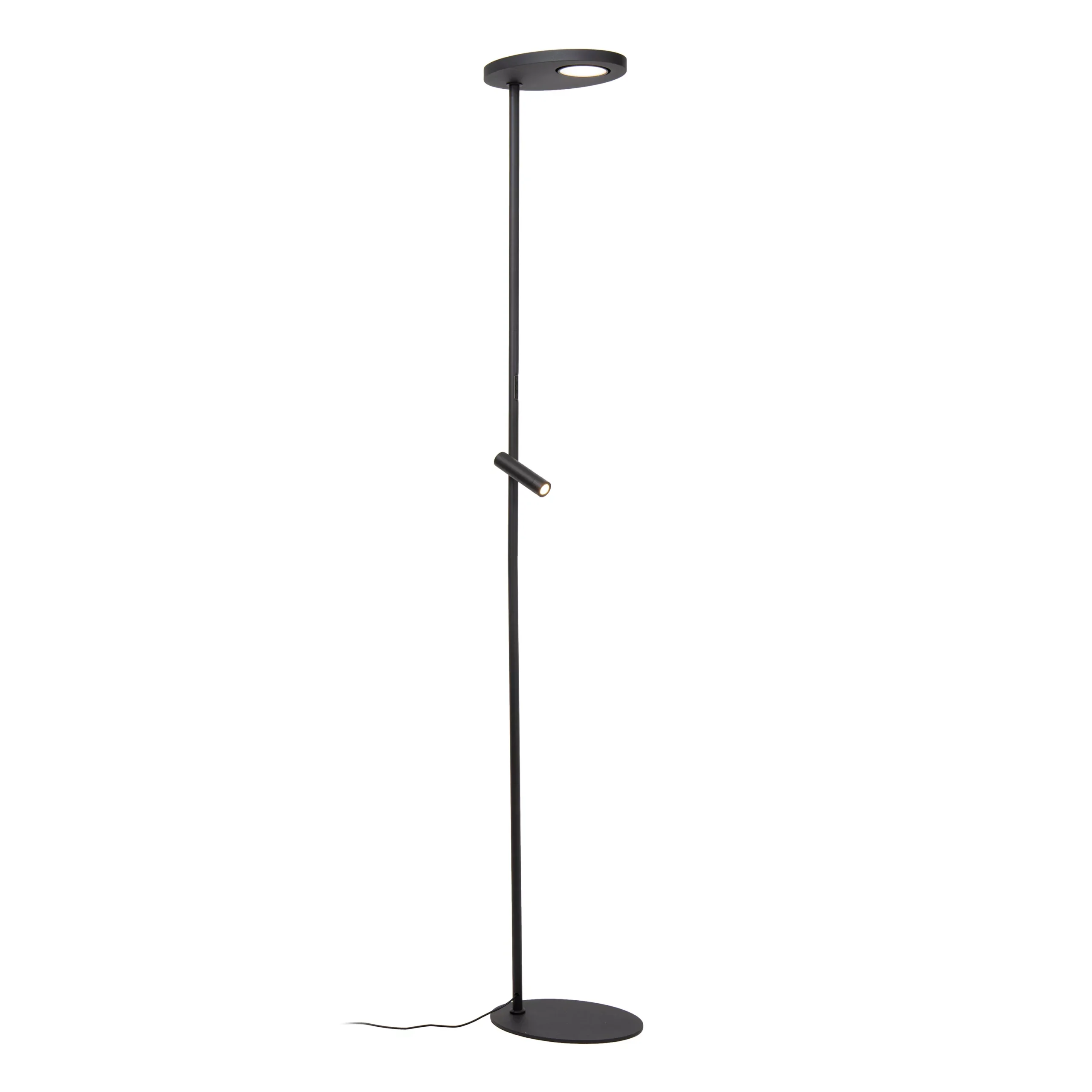 Lucide Ortolan vloerlamp zwart draaibaar LED 177 cm