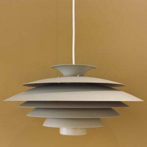 Suspension Vintage Form-Light, couleur taupe, revêtement en poudre, design scandinave, 47 cm
