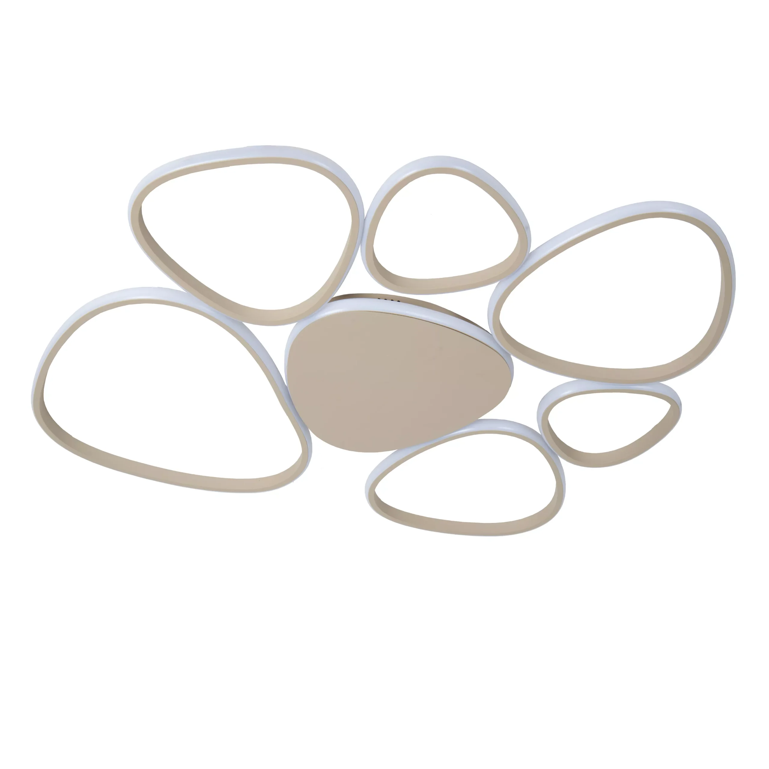 Plafonnier et applique Lucide Samling XL taupe au design organique et à LED intégrée dimmable