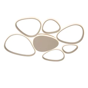Plafonnier et applique Lucide Samling XL taupe au design organique et à LED intégrée dimmable
