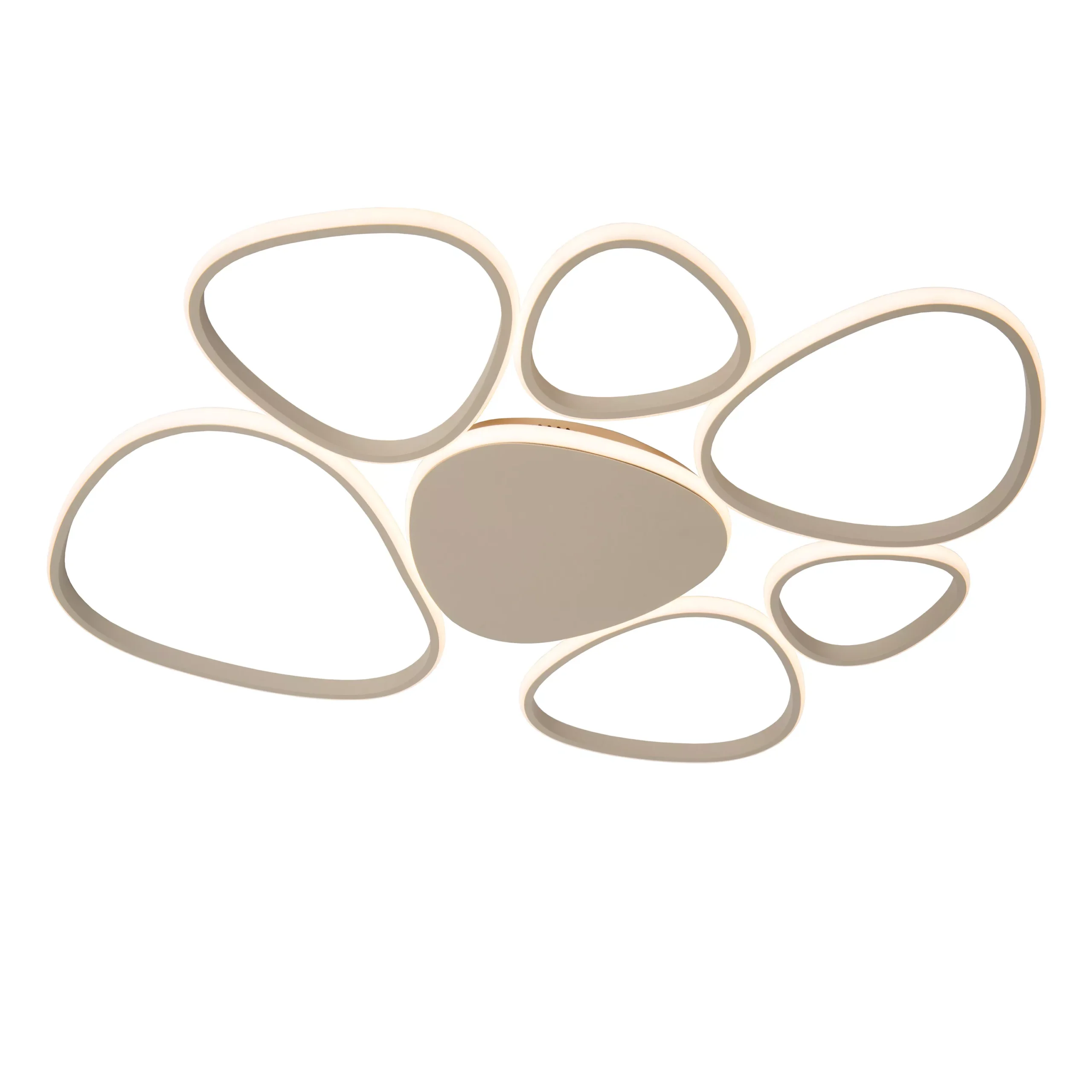 Plafonnier et applique Lucide Samling XL taupe au design organique et à LED intégrée dimmable
