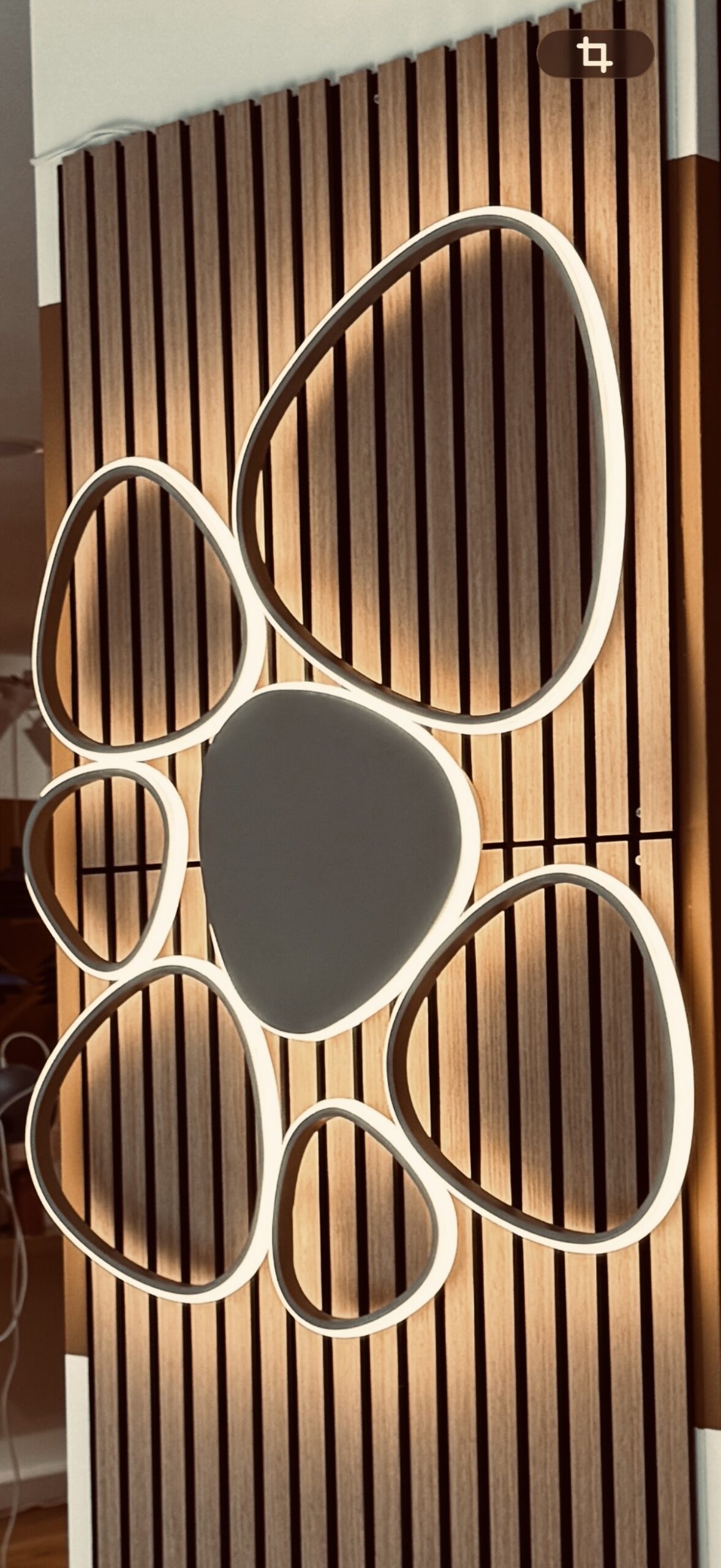 Plafonnier et applique Lucide Samling XL taupe au design organique et à LED intégrée dimmable