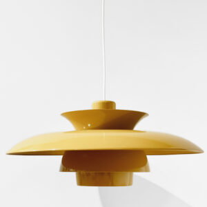 Mosterdgele design hanglamp – perfect voor boven de eettafel